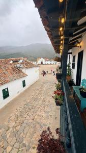 a view from a balcony of a building at Tour La Matrona in Villa de Leyva