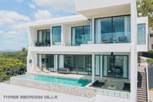 a bedroom villa with a swimming pool at AAA villa in Ban Bang Po +117 photos