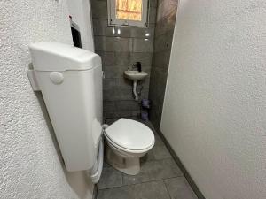 a small bathroom with a toilet and a sink at Vikendica za odmor in Kloštar Ivanić +7 photos
