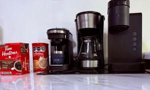 a coffee maker sitting on top of a counter at Casa Di Manuelito in Monterrey +12 photos