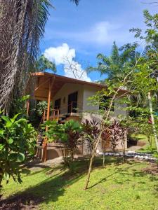 a view of a house from the garden at Villas Corcovado-AC-Jacuzzi-Pool-Great Views-Nature-Relaxing in Puerto Jiménez
