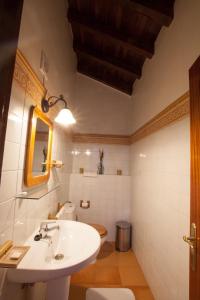 a bathroom with a sink and a toilet at Aberasturi in Gautegiz Arteaga +16 photos