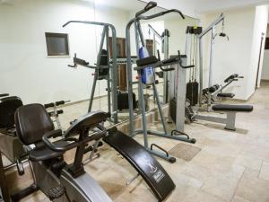 Fitness centrum a/nebo fitness zařízení v ubytování Vathi Hotel