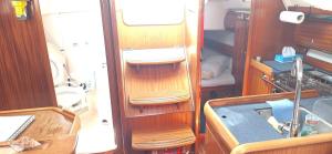 a small room with a sink and a room with at Yacht Pipit - Unique Stay in Marina of Kavala in Kavála +57 photos