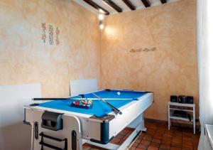 a billiard room with a pool table at Gîte du Gros Hêtre in Sainte-Beuve-en-Rivière