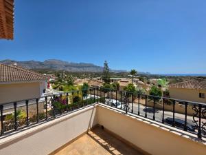 a balcony with a view of a city at Chalet Paradise of the Mediterranean in La Nucía
