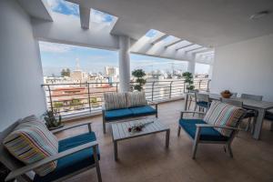 Et opholdsområde på Skylight Megaron