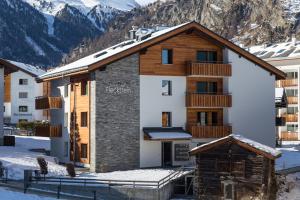 Kış mevsiminde Haus Fleckstein Zermatt Wohnung Karibu
