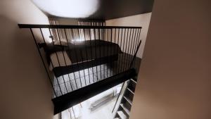 an overhead view of a staircase in a building at Centrum Hotel in Akureyri