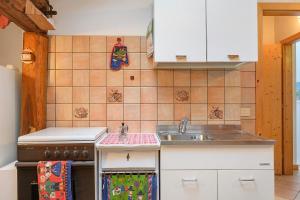 a kitchen with a sink and a stove at Agriturismo Odorizzi in Tassullo +92 photos
