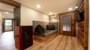 a living room with a couch in a room at Haus Georg in Leutasch +35 photos