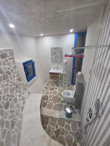 a bathroom with a sink and a toilet in a room at Divlja dolina in Budva