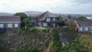 an aerial view of a house on a hill at Vinknes in Boknes