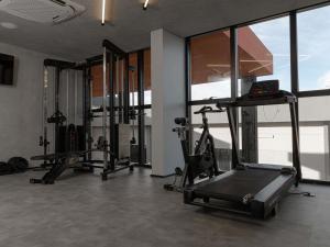 a gym with two treadmills and a treadmill at ibis Araguaína in Araguaína +119 photos