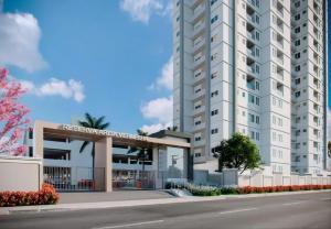an artist rendering of the proposed apartment building at Apartamento completo em Ponta de Campina, 2 quartos, piscina, academia e Wi-Fi in Cabedelo