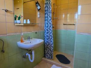 a bathroom with a sink and a shower at Guest House Bunčić Rooms & Apartments in Slunj +34 photos