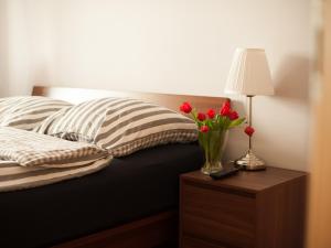 Posteľ alebo postele v izbe v ubytovaní Apartament Witawa 22