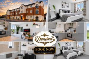 a collage of pictures of a bedroom and a house at The Mersey Sanctuary in Liverpool