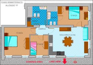 The floor plan of Villa Dina