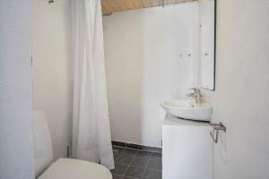 a bathroom with a white toilet and a sink at 20103-Samso-Teglvaerksvej-2 in Brundby +25 photos