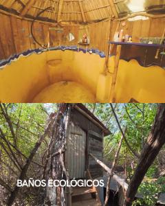 a tree house in the middle of the forest at Cabaña Tejon - Casa Corazon Mazunte in Mazunte