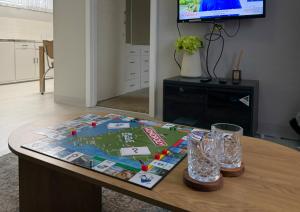 a table with two glasses on top of it at Kimba Units - Better than a motel room - self contained and pet friendly in Kimba