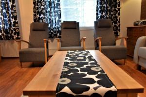 Χώρος καθιστικού στο Polar Star Apartments