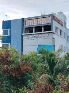 a building with a sign that readsanimal ocean park at Annai Ocean Park in Velankanni