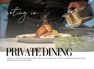 a poster of a person preparing a plate of food at The Stable in Clack