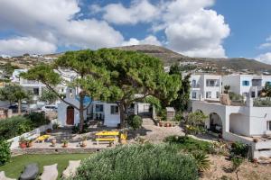 a view of a villa with a garden at Crystal Dream Paros in Kampos Paros