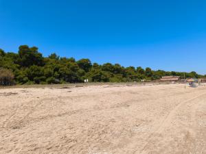 a sandy beach with trees in the background at Camera matrimoniale - Villa Dalila in Silvi Paese
