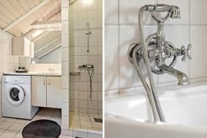 a bathroom with a shower and a bath tub at LF328-Vestervig-Gunhildsvej-28 in Vestervig +19 photos