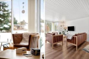 a living room with a couch and a table at LF16240-Logstor-Mollysvej-10 in Løgstør