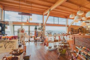 a store with a lot of windows in a room at Gondwana Kalahari Anib Lodge in Mariental