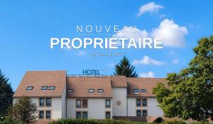 a building with the words novena properties at Hôtel Ikar Blois Sud in Saint-Gervais-la-Forêt