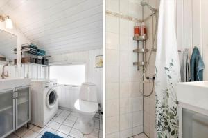 a bathroom with a toilet sink and a shower at LF16082-Farso-Kjeldhoj-82 in Ertebølle +17 photos