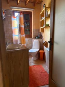 a bathroom with a tub and a toilet and a sink at Avli-the courtyard in Nicosia +34 photos