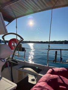 a view from the front of a boat on the water at Echappée belle in Cros-de-Cagnes +1 photo