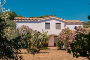 a white house with plants in front of it at Residenze Camboni in Castiadas +42 photos