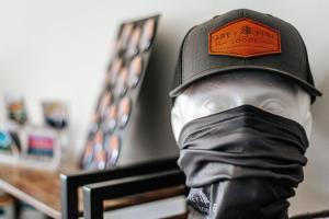 a mannequin wearing a mask and a hat at Grey Pine Lodge in Waynesboro