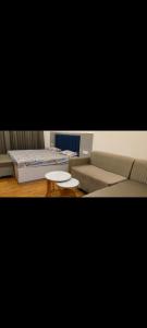 a living room with a couch and a bed and a table at Craviq Hotels -1 in Ghaziabad
