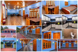 a collage of photos showing different types of houses at Vickys villa in Kuppilan