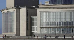 a large building with people walking in front of it at Bérylune Centrum in Ostend +4 photos