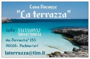 a picture of the ocean with the name of a beach at Appartamenti la terrazza in Pachino