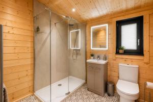 a bathroom with a shower and a toilet and a sink at 2 Bed in Nafferton oc-p31955 in Nafferton +8 photos