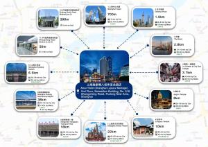a map of cities in the united states at Atour Hotel Shanghai Lujiazui Babaiban in Shanghai