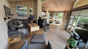 an aerial view of a living room in a house at 30035-Malling-Pilelokken-16 in Malling