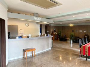 a view of the front of a hotel lobby at Hotel Yamadaso in Nago