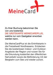 a label for a medicare card with a red cross at Ferienwohnung Baumkrone in Waldeck