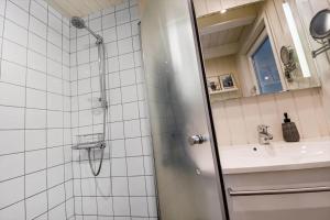 a bathroom with a shower and a sink at C11638-Hemmet-Vester-Faelled-49 in Hemmet +40 photos